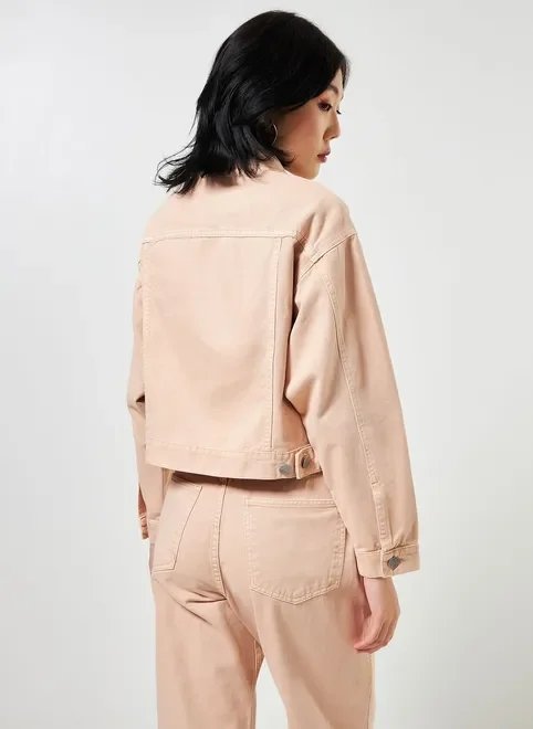 jaqueta cropped de sarja caqui jaqueta cropped de sarja caqui