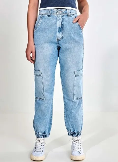 calça jogger jeans calça jogger jeans