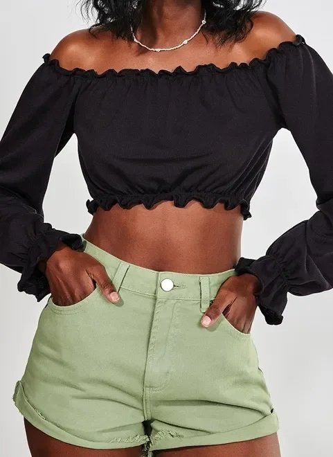 cropped manga longa ombro a ombro cropped manga longa ombro a ombro