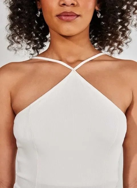 blusa frente única off-white blusa frente única off-white