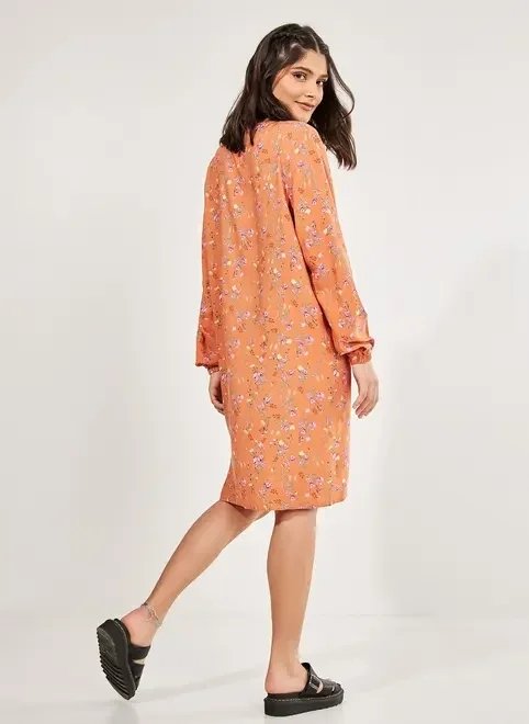 kimono alongado laranja com florzinhas kimono alongado laranja com florzinhas