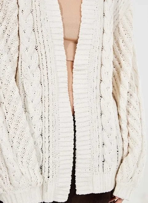 cardigan de tricô trançado cardigan de tricô trançado
