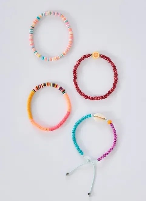 kit pulseiras coloridas com concha kit pulseiras coloridas com concha