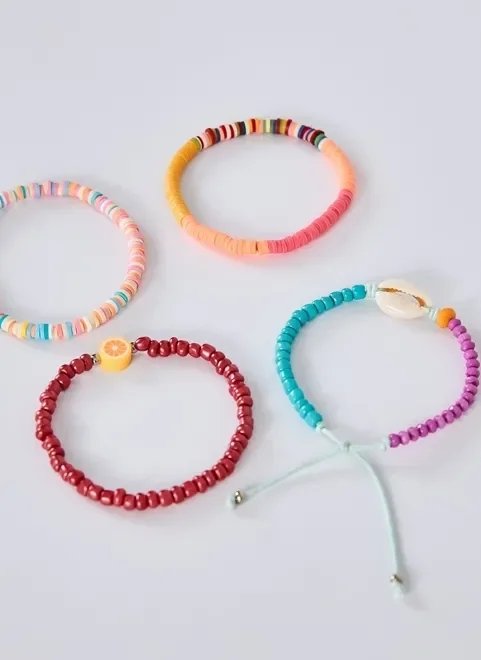 kit pulseiras coloridas com concha kit pulseiras coloridas com concha