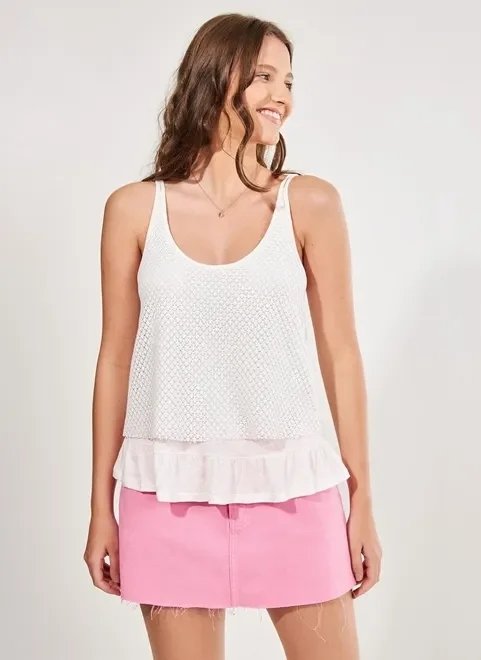 regata de telinha off-white regata de telinha off-white