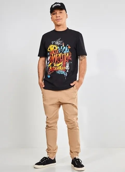 camiseta preta collab grafitti camiseta preta collab grafitti