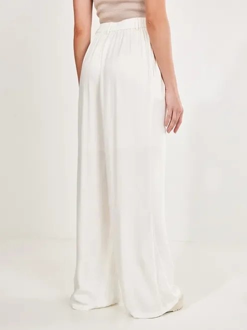 calça pantalona acetinada com elástico calça pantalona acetinada com elástico