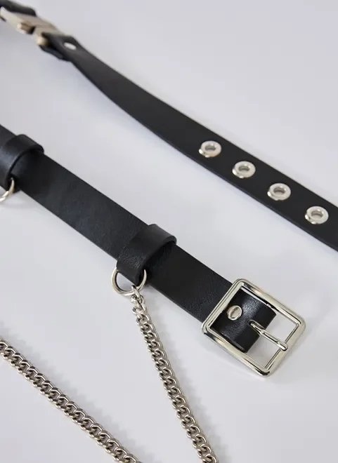 cinto preto com corrente cinto preto com corrente