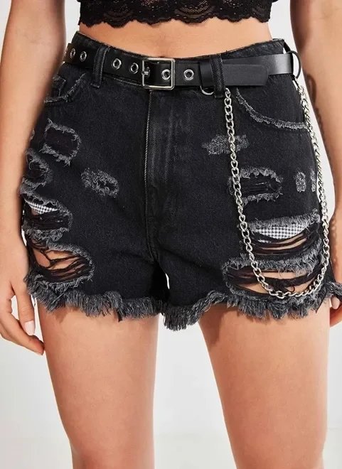 cinto preto com corrente cinto preto com corrente