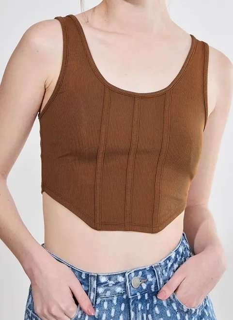 cropped corselet marrom cropped corselet marrom
