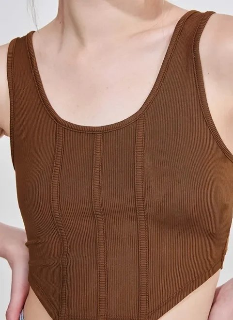 cropped corselet marrom cropped corselet marrom