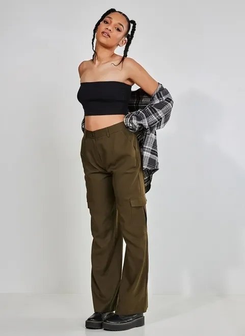 calça cargo wide leg calça cargo wide leg