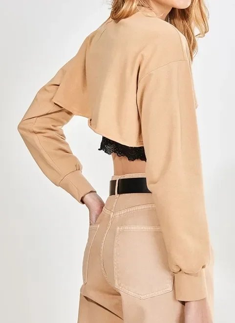 blusa super cropped manga longa blusa super cropped manga longa