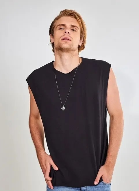 regata preta alongada regata preta alongada