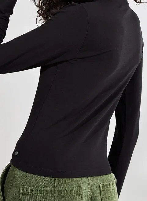 blusa manga longa básica com golinha blusa manga longa básica com golinha