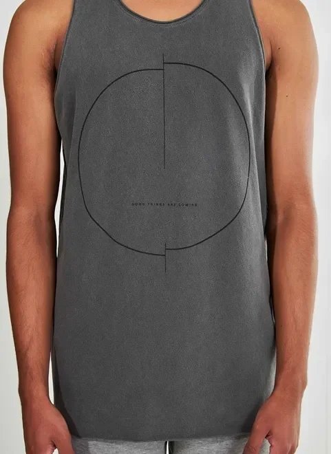 regata chumbo estonada estampa minimalista regata chumbo estonada estampa minimalista