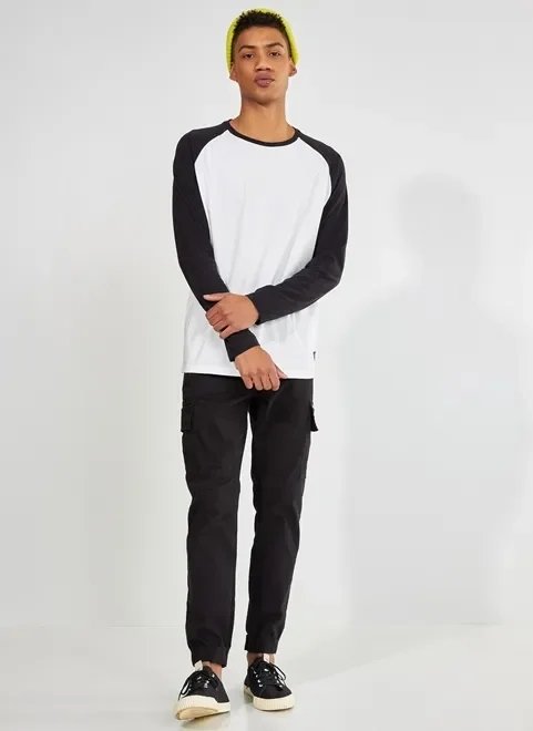 camiseta raglan de manga longa camiseta raglan de manga longa