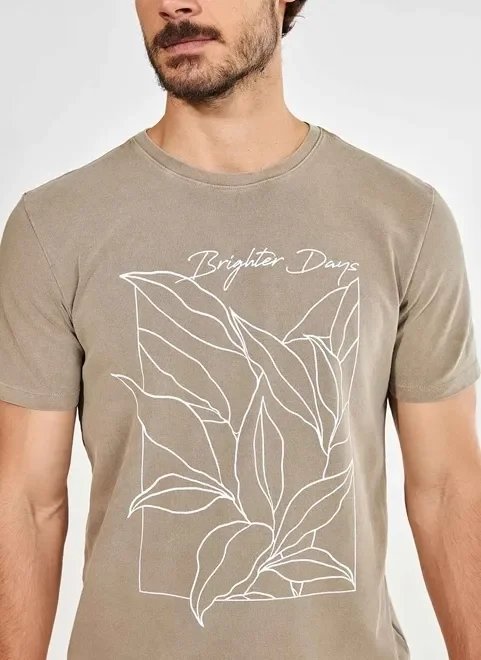 camiseta estonada folhagens camiseta estonada folhagens