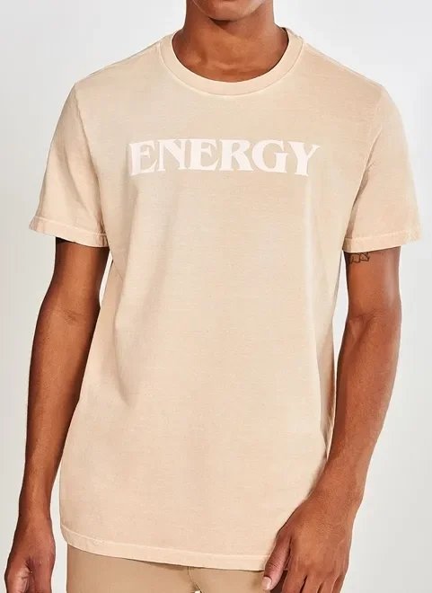 camiseta estonada cor areia camiseta estonada cor areia