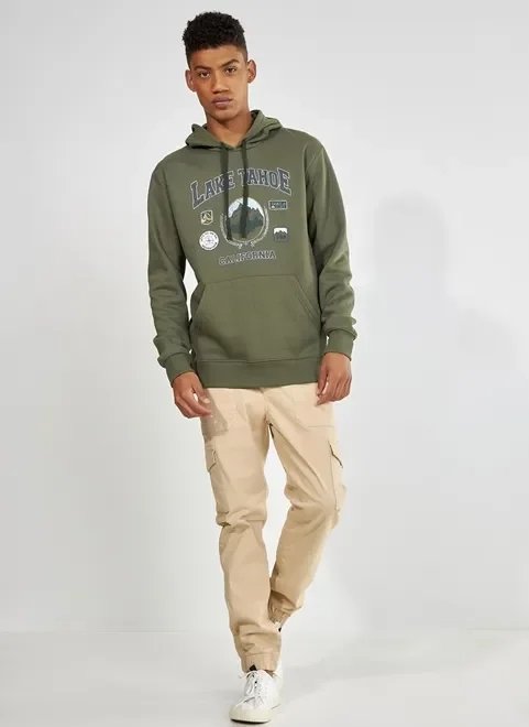 moletom canguru college verde militar moletom canguru college verde militar