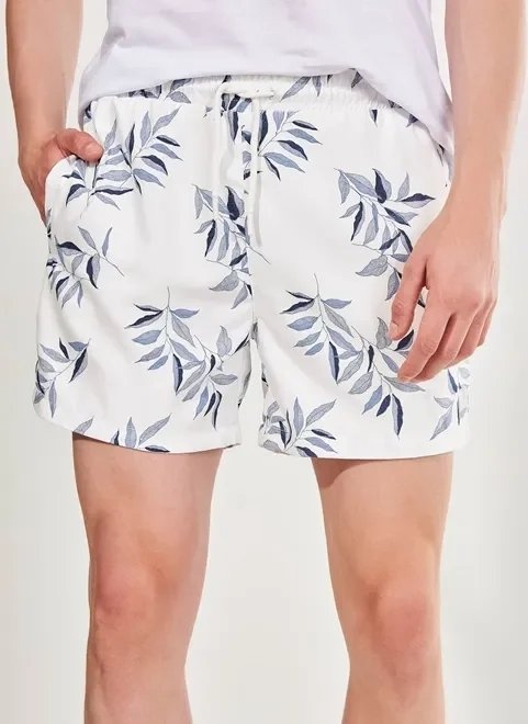 bermuda de banho off-white estampada bermuda de banho off-white estampada