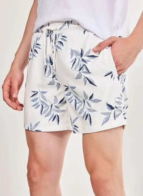 bermuda de banho off-white estampada bermuda de banho off-white estampada