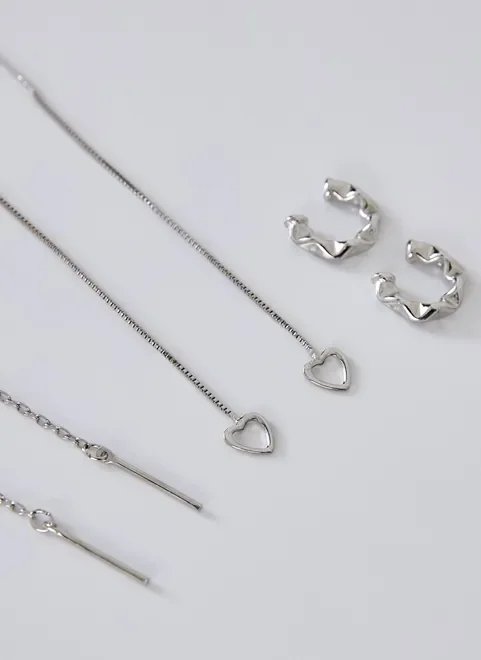 kit piercing fake e brincos compridos kit piercing fake e brincos compridos