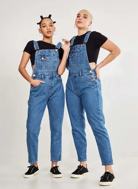 macacão jeans azul macacão jeans azul