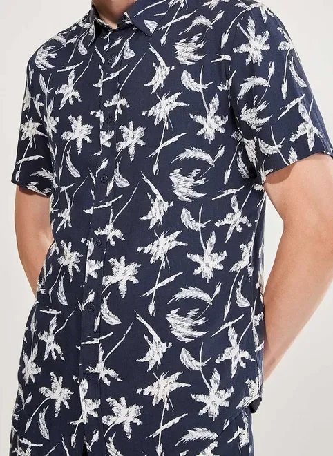 camisa floral azul marinho camisa floral azul marinho