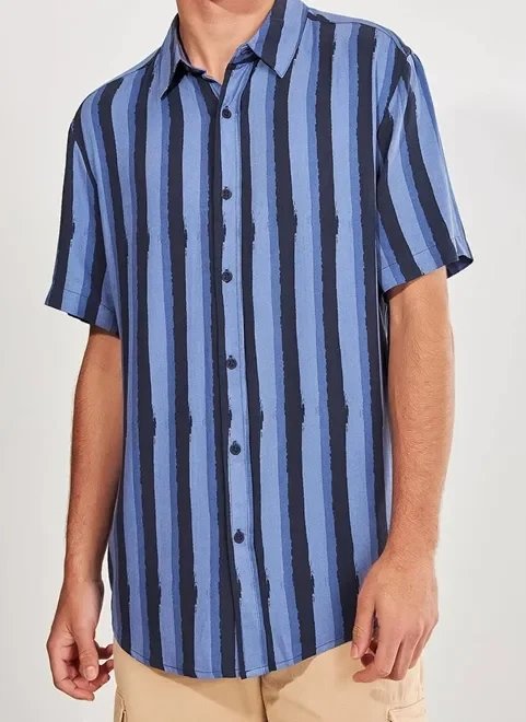 camisa listrada azul camisa listrada azul