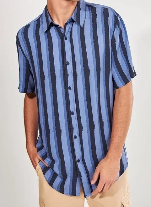 camisa listrada azul camisa listrada azul