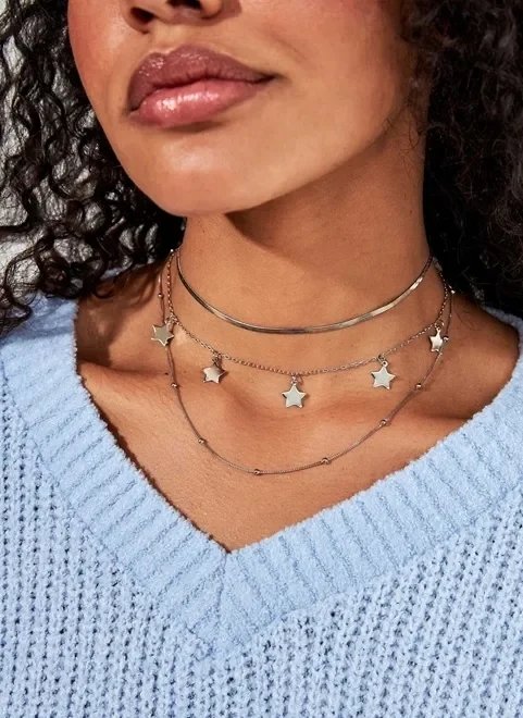 kit choker e colares estrelas kit choker e colares estrelas