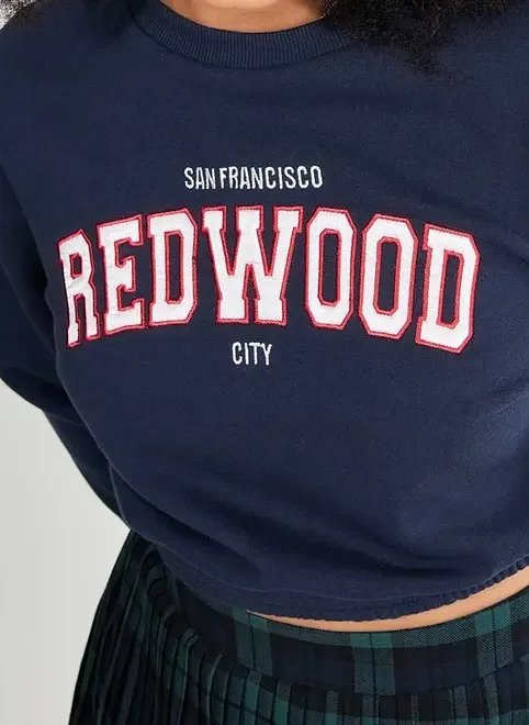 moletom cropped college moletom cropped college