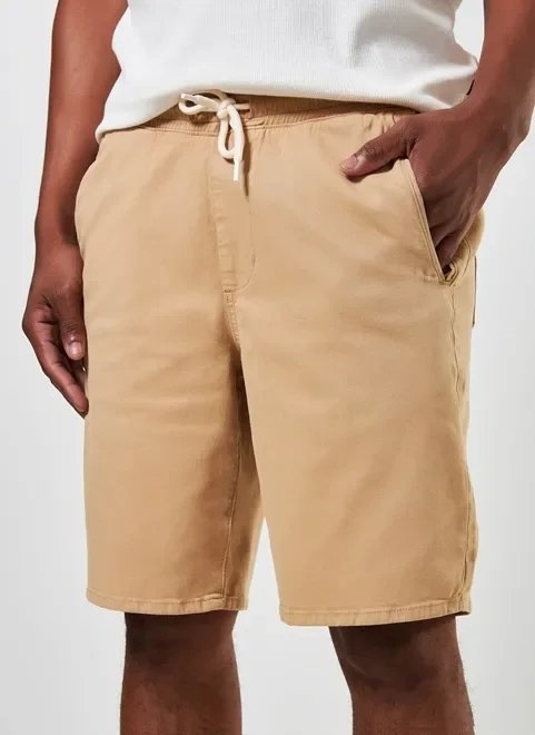 bermuda de sarja caqui bermuda de sarja caqui