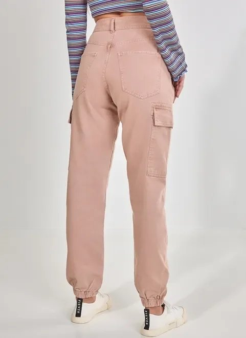 calça jogger cargo rosé calça jogger cargo rosé