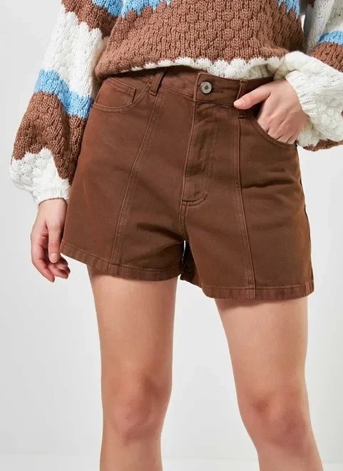short de sarja marrom short de sarja marrom