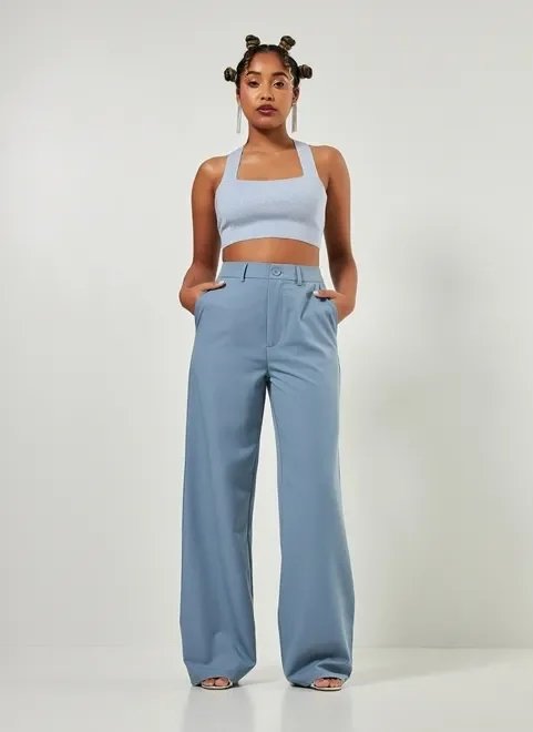 calça de alfaiataria reta calça de alfaiataria reta