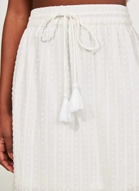 saia longa off-white com fenda saia longa off-white com fenda