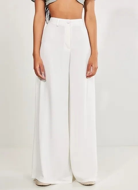 calça pantalona off-white calça pantalona off-white