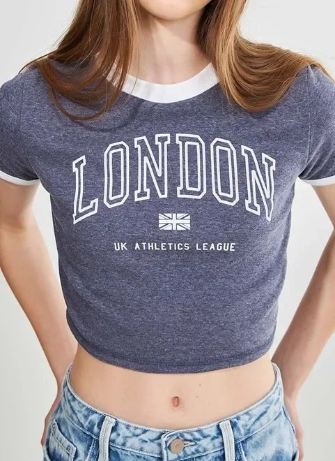 blusa cropped college london blusa cropped college london