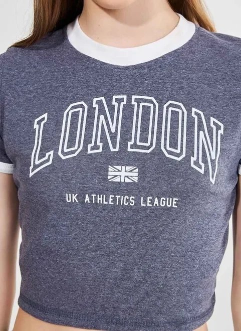 blusa cropped college london blusa cropped college london