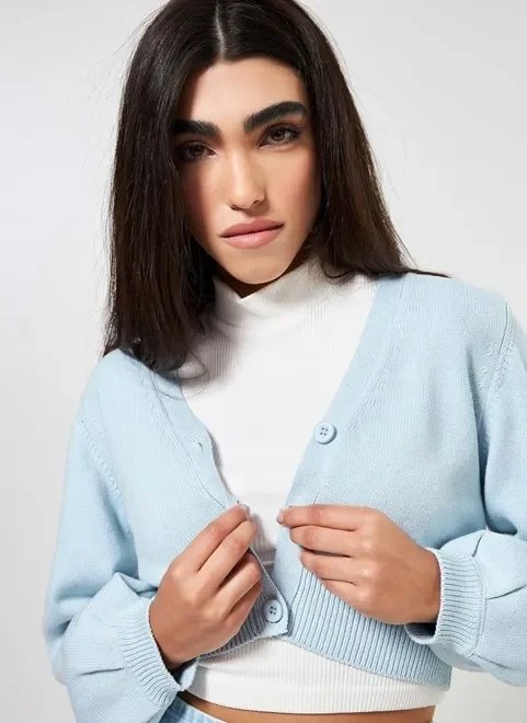 cardigan cropped azulzinho cardigan cropped azulzinho