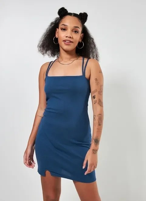 vestido curto azul alcinha dupla vestido curto azul alcinha dupla