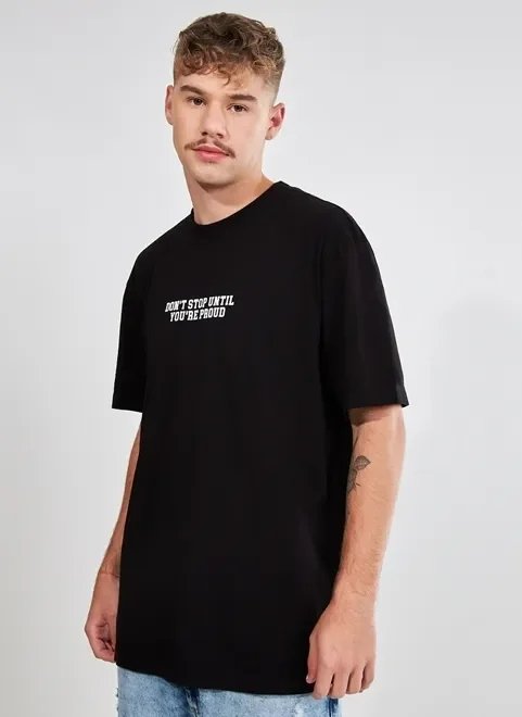 camiseta preta don't stop camiseta preta don't stop