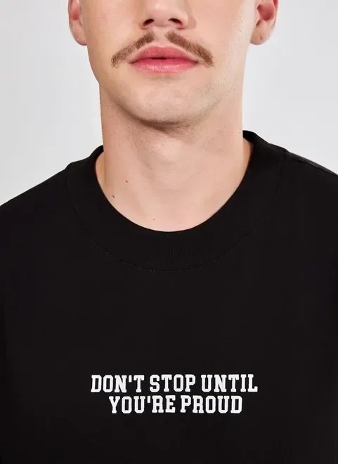 camiseta preta don't stop camiseta preta don't stop