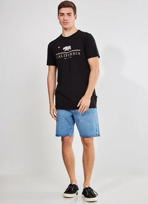 camiseta preta alongada califórnia camiseta preta alongada califórnia