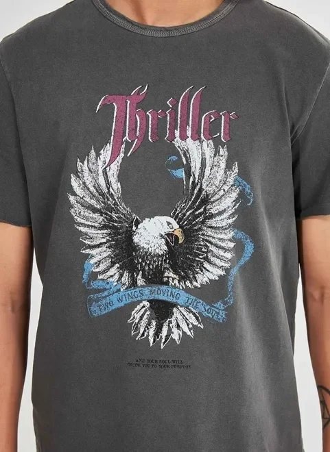 camiseta alongada estonada águia camiseta alongada estonada águia