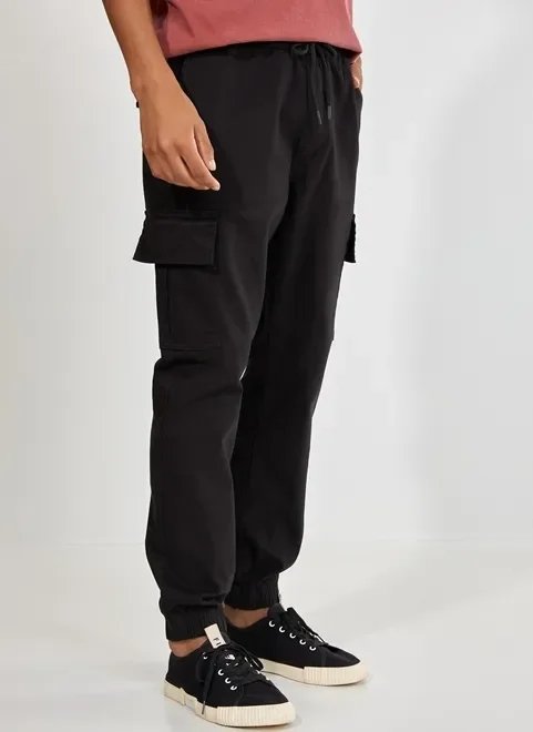 calça cargo jogger preta calça cargo jogger preta