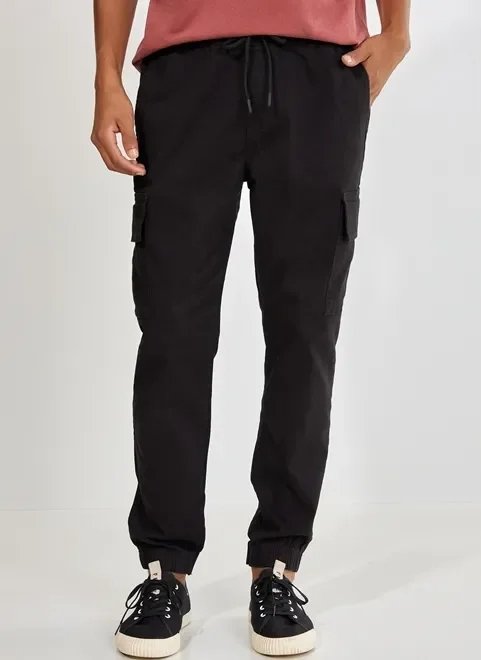 calça cargo jogger preta calça cargo jogger preta