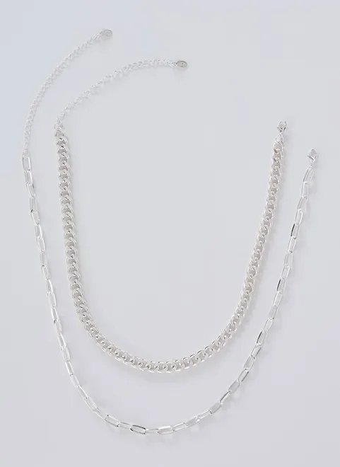 kit de colares com 2 correntes kit de colares com 2 correntes